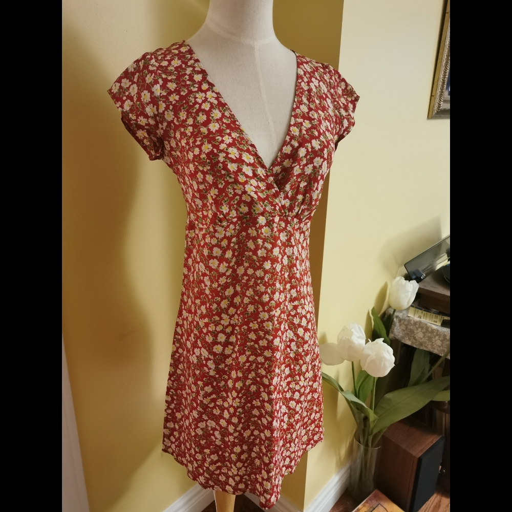 Reformation Red floral dress